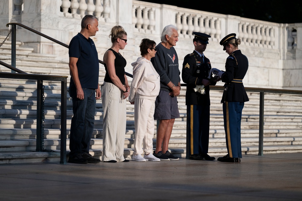 Sentinel U.S. Army Spc. Jessica Kwiatkowski Conducts Her Last Walk at the Tomb of the Unknown Soldier