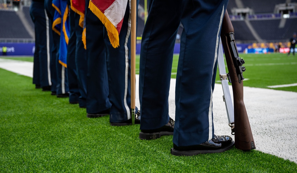 48th Fighter Wing Honor Guard participates during 2024 NFL game