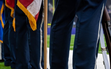 48th Fighter Wing Honor Guard participates during 2024 NFL game