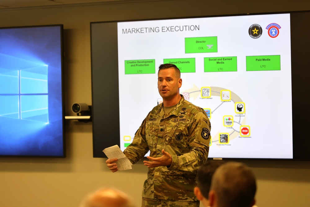 AEMO visits USACE Chicago to discuss to brief senior leadership on current Army marketing