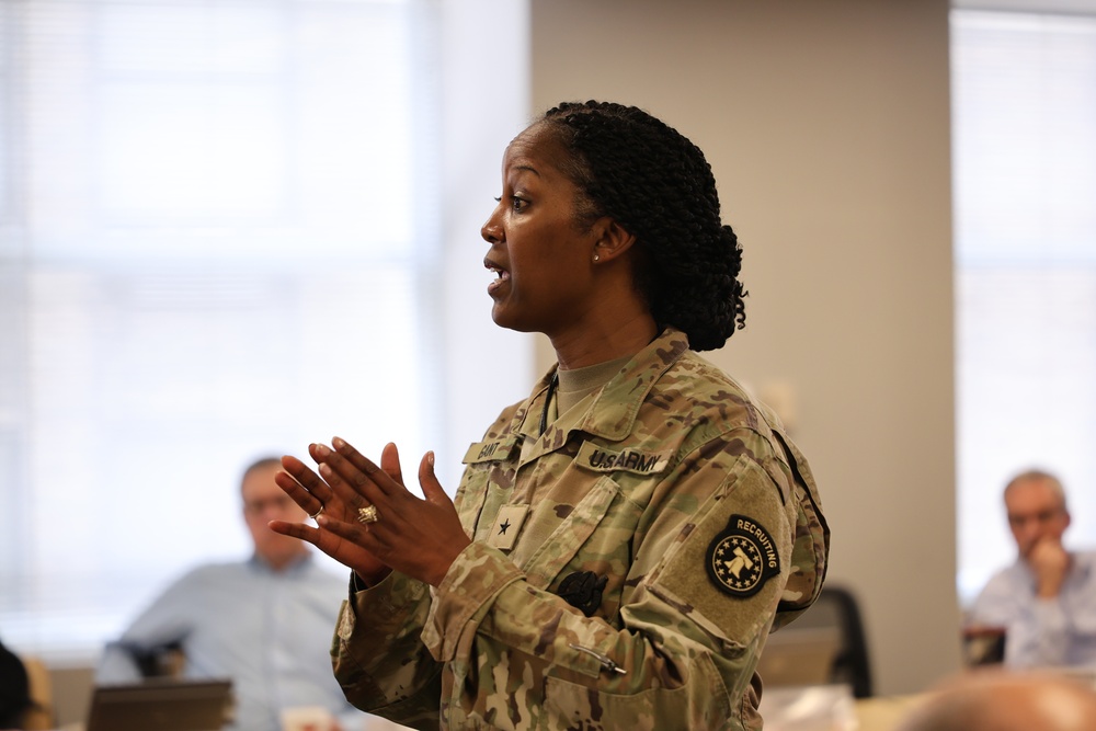 AEMO visits USACE Chicago to discuss to brief senior leadership on current Army marketing