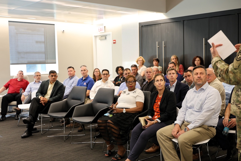 AEMO visits USACE Chicago to discuss to brief senior leadership on current Army marketing