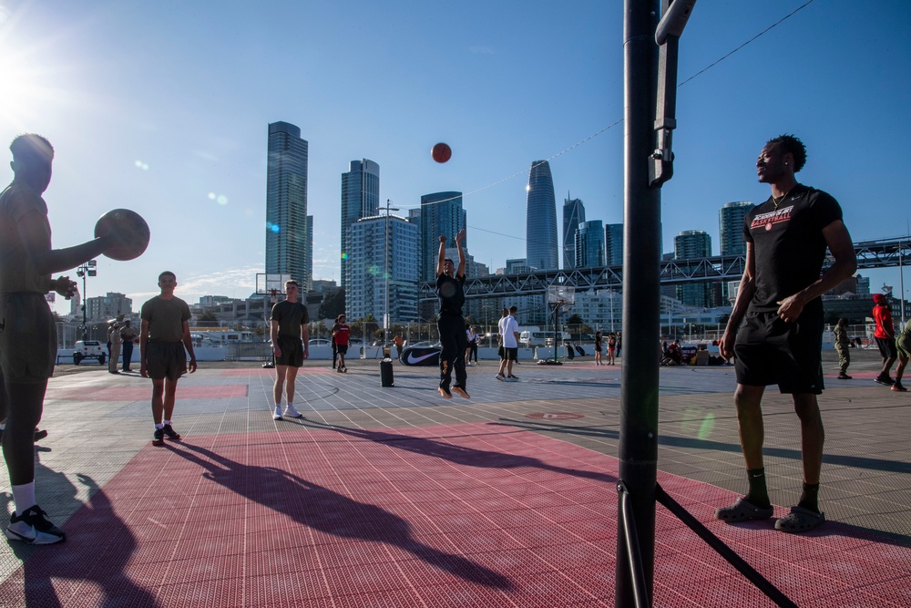 San Francisco Fleet Week Hosts Hoops for Troops