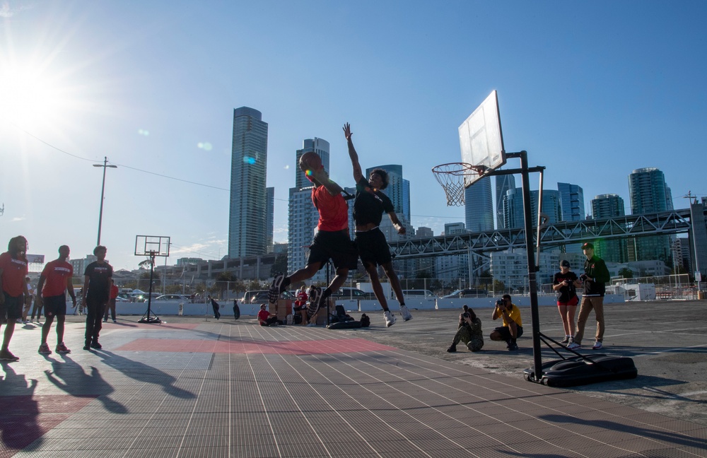 San Francisco Fleet Week Hosts Hoops for Troops