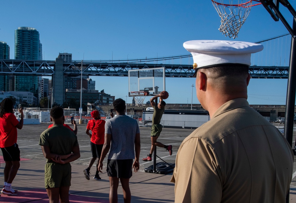 San Francisco Fleet Week Hosts Hoops for Troops
