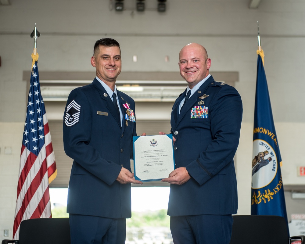 Simms retires after 27 years of service to Air Force, Air National Guard