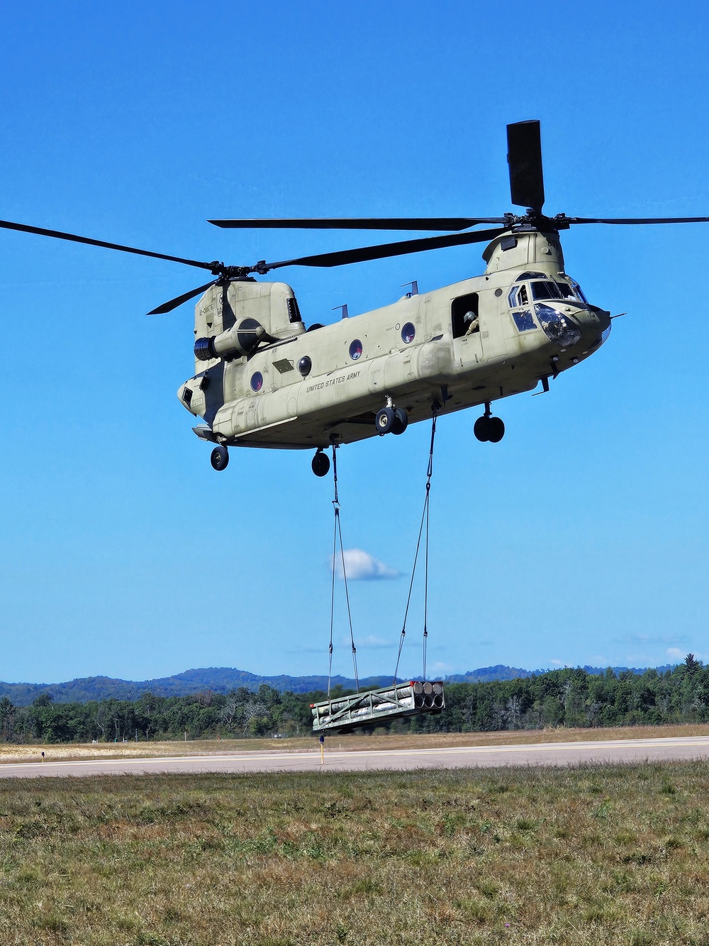 CH-47 crew, 89B students conduct September sling-load training at Fort McCoy