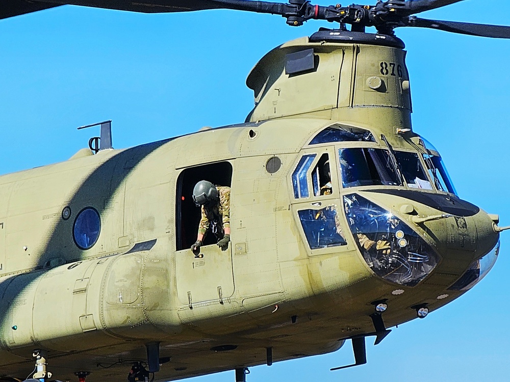 CH-47 crew, 89B students conduct September sling-load training at Fort McCoy