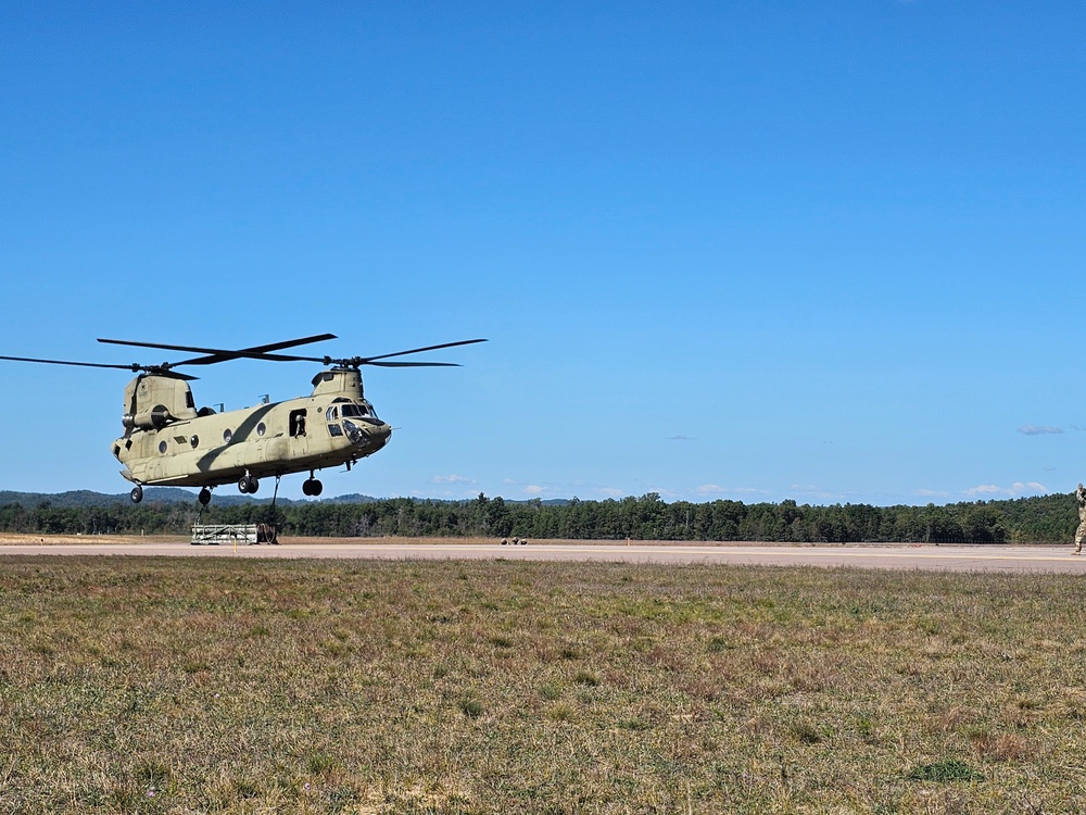 CH-47 crew, 89B students conduct September sling-load training at Fort McCoy