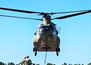 CH-47 crew, 89B students conduct September sling-load training at Fort McCoy