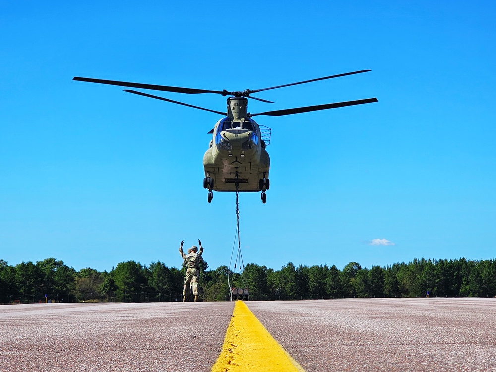 CH-47 crew, 89B students conduct September sling-load training at Fort McCoy