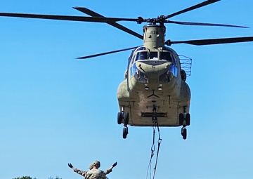 CH-47 crew, 89B students conduct September sling-load training at Fort McCoy