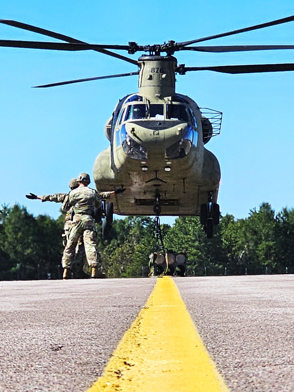 CH-47 crew, 89B students conduct September sling-load training at Fort McCoy