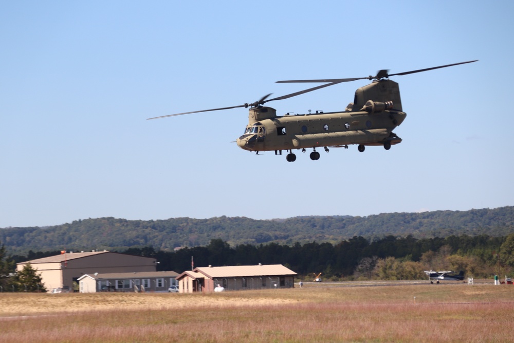 CH-47 crew, 89B students conduct September sling-load training at Fort McCoy