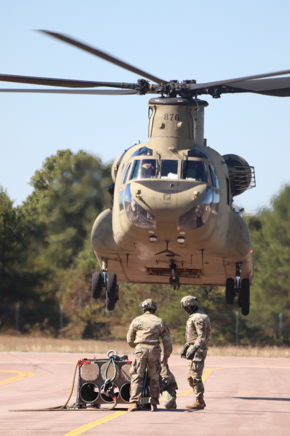 CH-47 crew, 89B students conduct September sling-load training at Fort McCoy