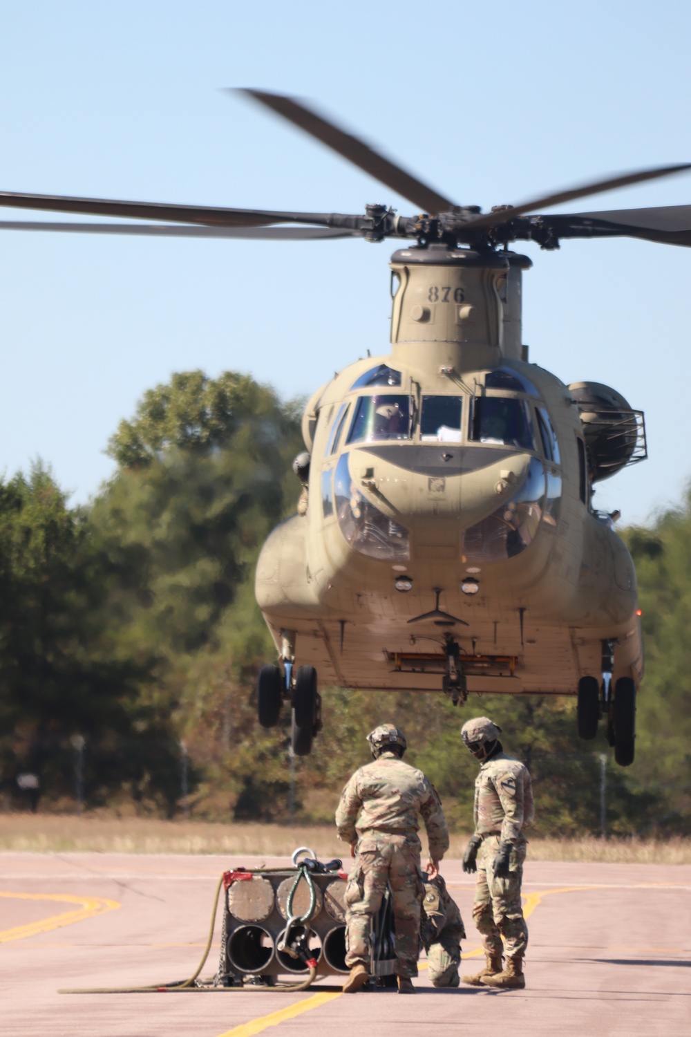 CH-47 crew, 89B students conduct September sling-load training at Fort McCoy