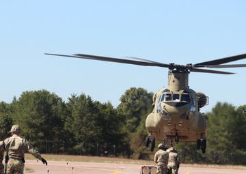 CH-47 crew, 89B students conduct September sling-load training at Fort McCoy