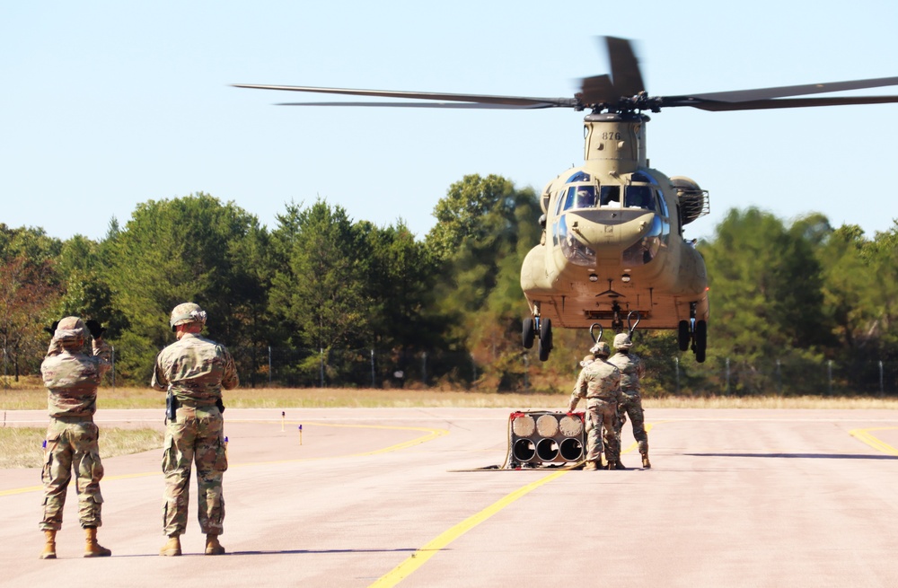 CH-47 crew, 89B students conduct September sling-load training at Fort McCoy