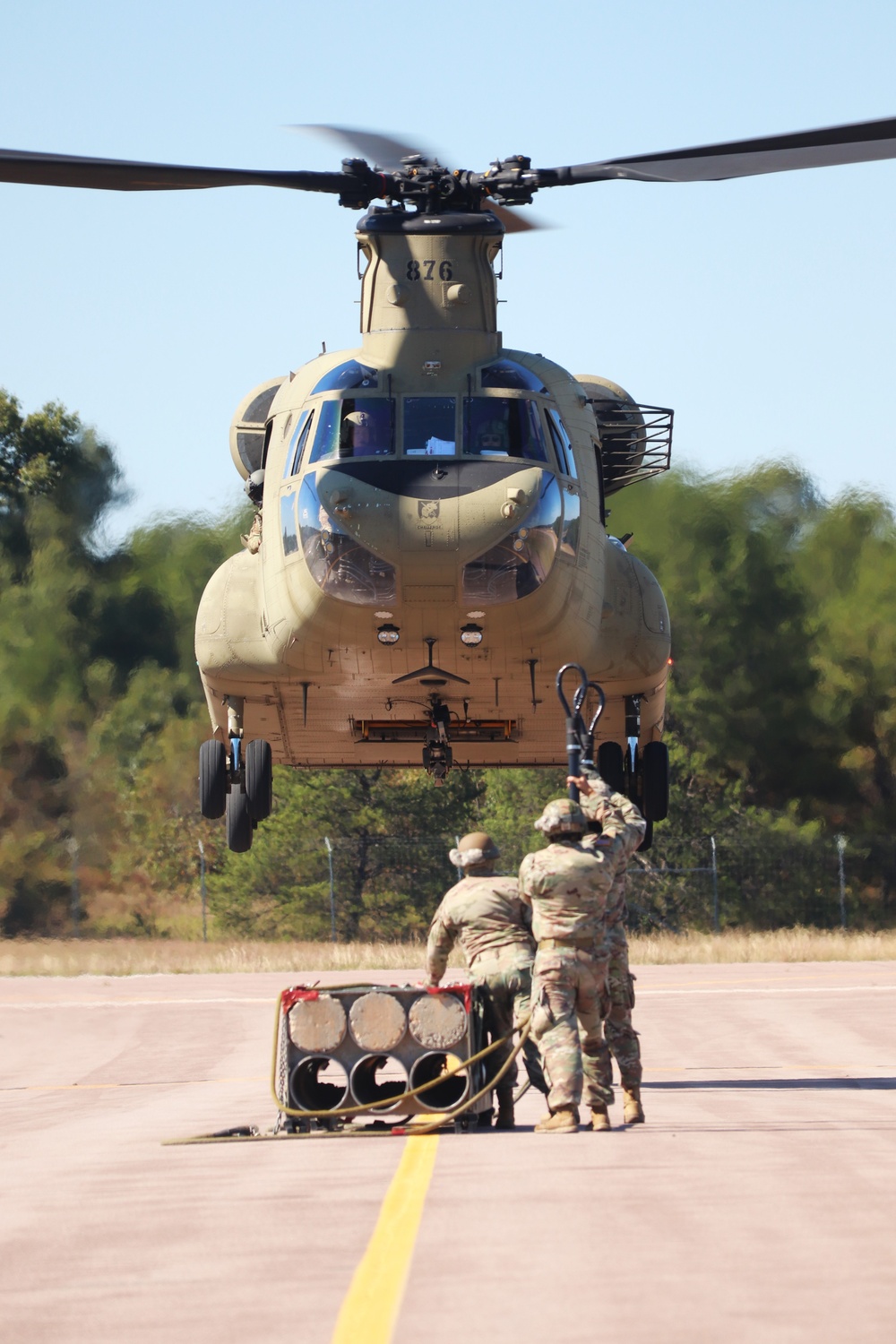 CH-47 crew, 89B students conduct September sling-load training at Fort McCoy