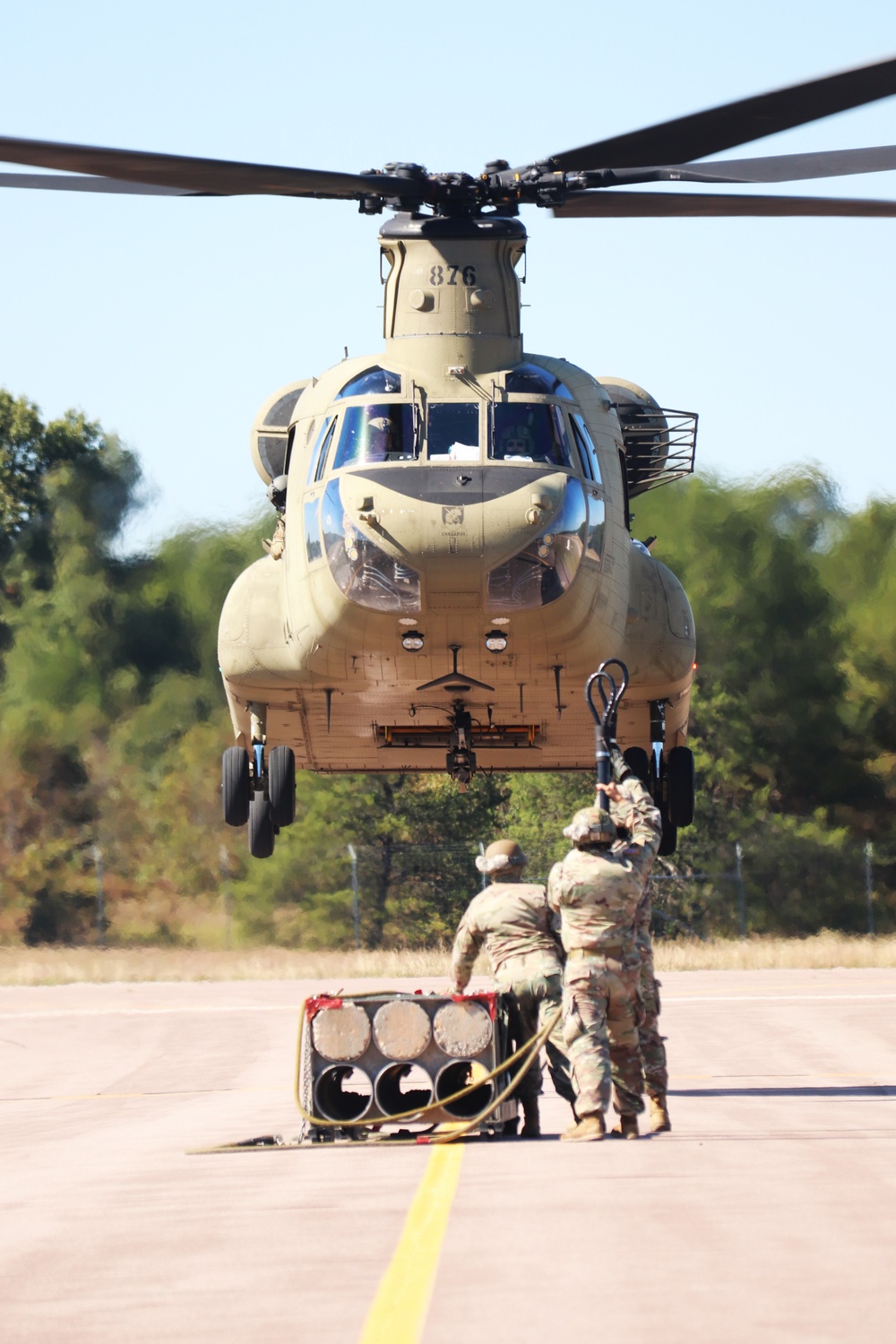 CH-47 crew, 89B students conduct September sling-load training at Fort McCoy