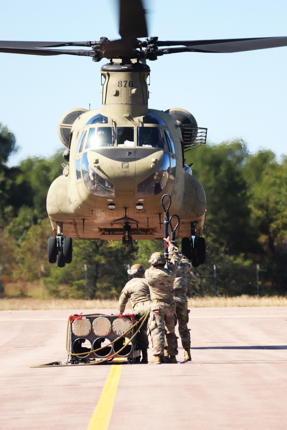 CH-47 crew, 89B students conduct September sling-load training at Fort McCoy