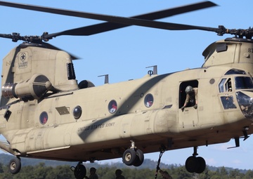 CH-47 crew, 89B students conduct September sling-load training at Fort McCoy