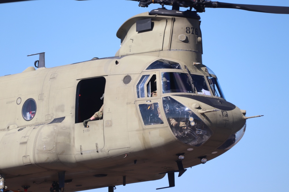 CH-47 crew, 89B students conduct September sling-load training at Fort McCoy