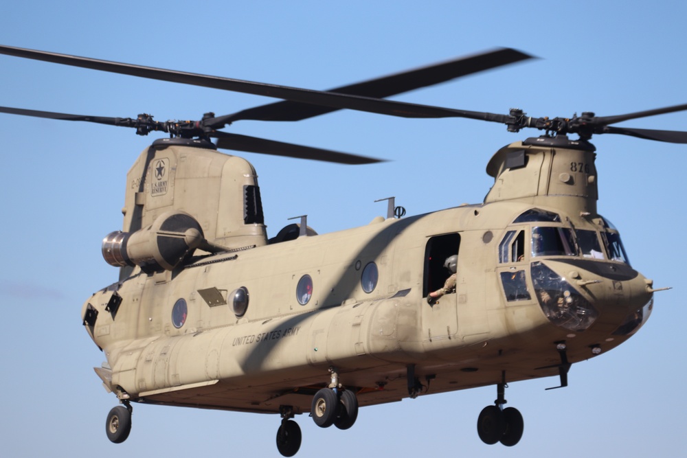 CH-47 crew, 89B students conduct September sling-load training at Fort McCoy