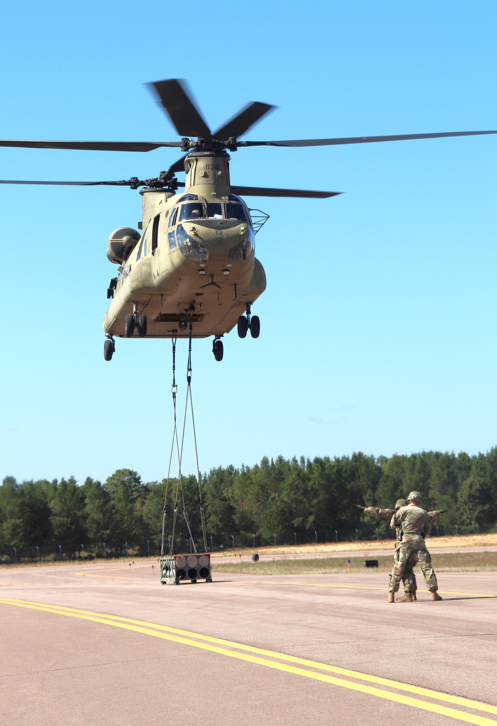 CH-47 crew, 89B students conduct September sling-load training at Fort McCoy