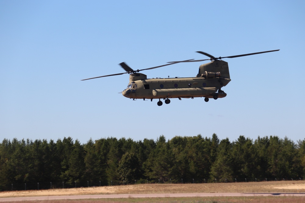 CH-47 crew, 89B students conduct September sling-load training at Fort McCoy