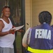 Disaster Survivor Assistance Crew #1 Canvassing a Neighborhood on Tyndall Drive in Valdosta. Georgia