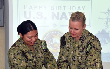 NAMRU San Antonio celebrates U.S. Navy's 249th Birthday with Cake Cutting Ceremony