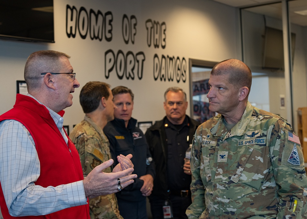 Civic Partners in Leadership fly C-130H aircraft during tour