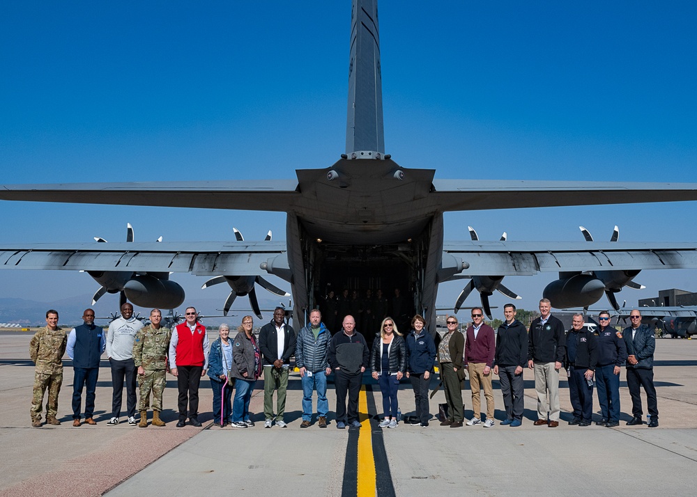 Civic Partners in Leadership fly C-130H aircraft during tour