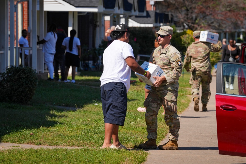 U.S. Army Brings Supplies to Support Hurricane Helene Survivors