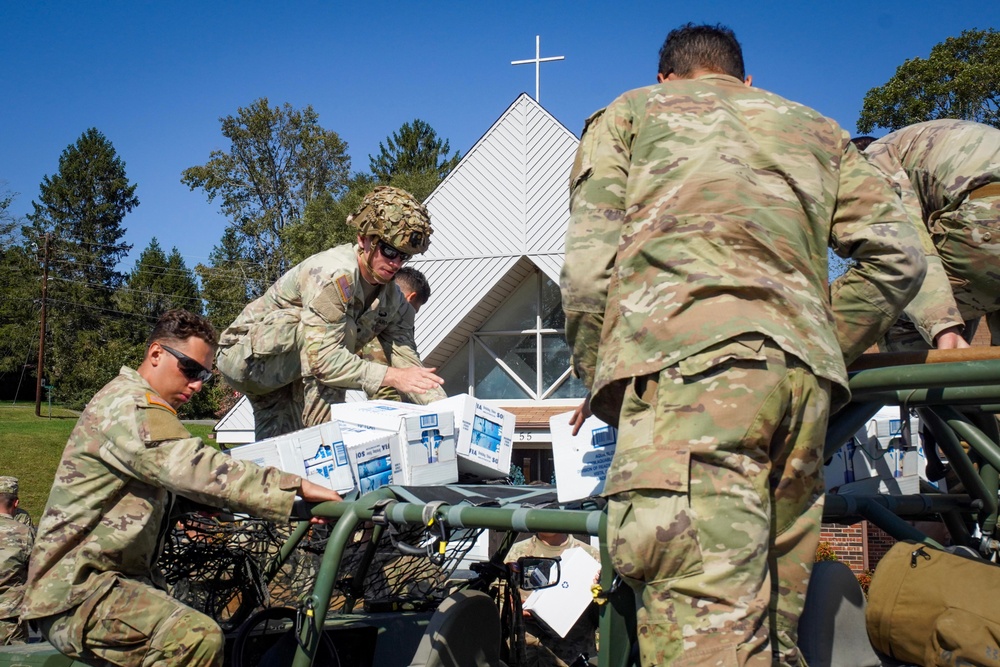 U.S. Army Brings Supplies to Support Hurricane Helene Survivors