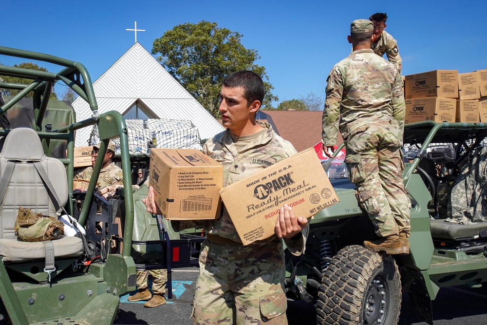 U.S. Army Brings Supplies to Support Hurricane Helene Survivors