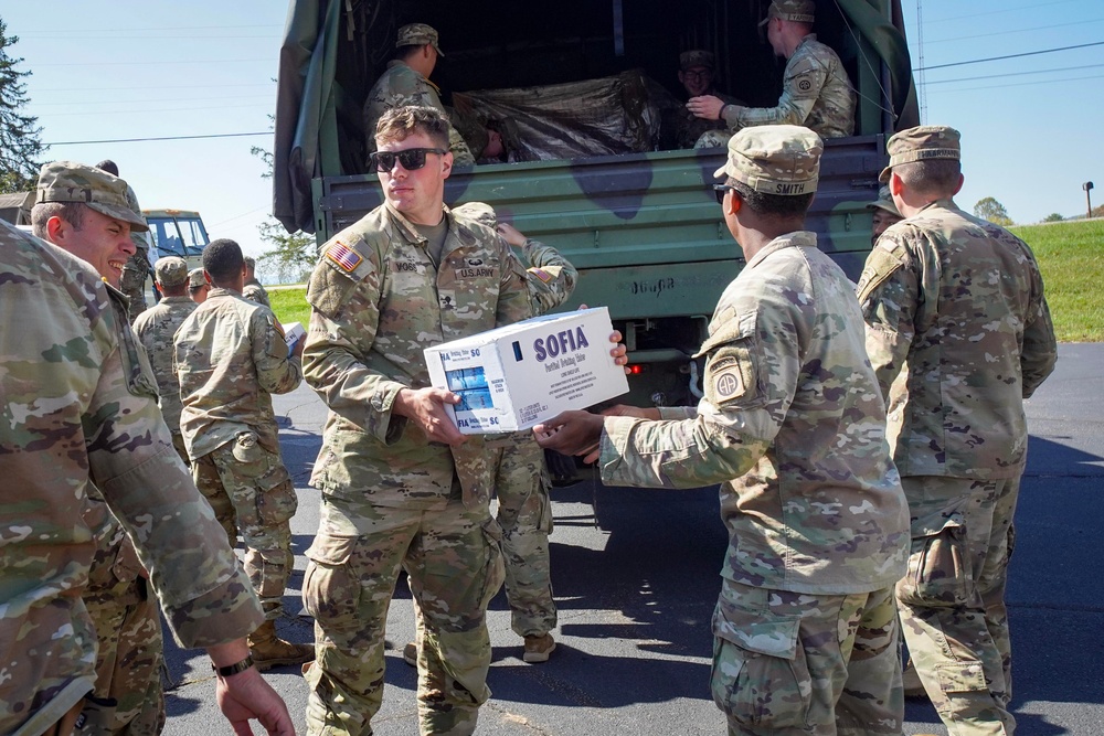 U.S. Army Brings Supplies to Support Hurricane Helene Survivors