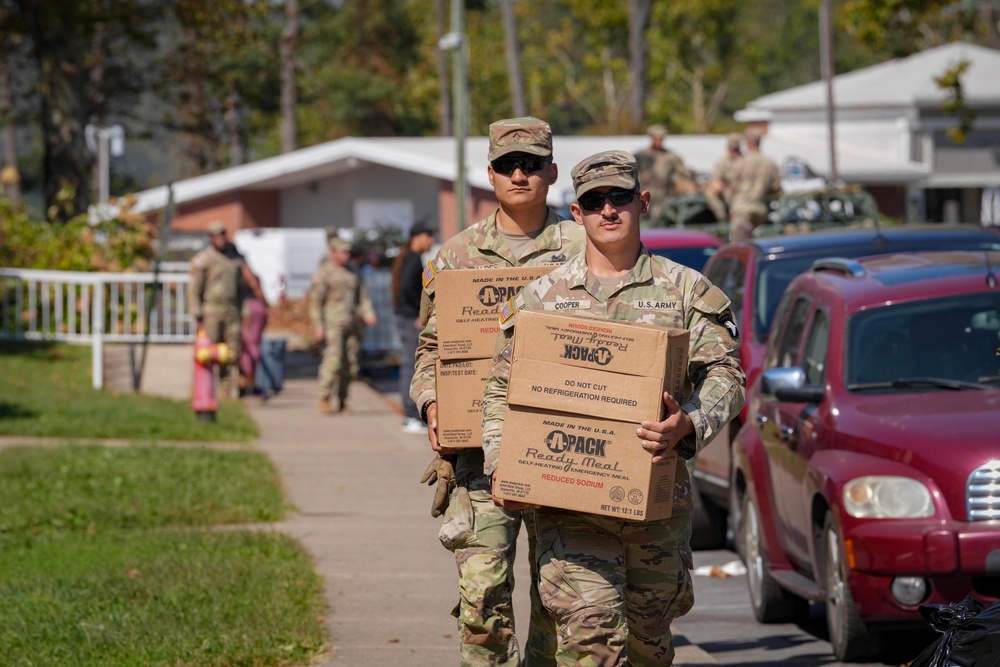 U.S. Army Brings Supplies to Support Hurricane Helene Survivors