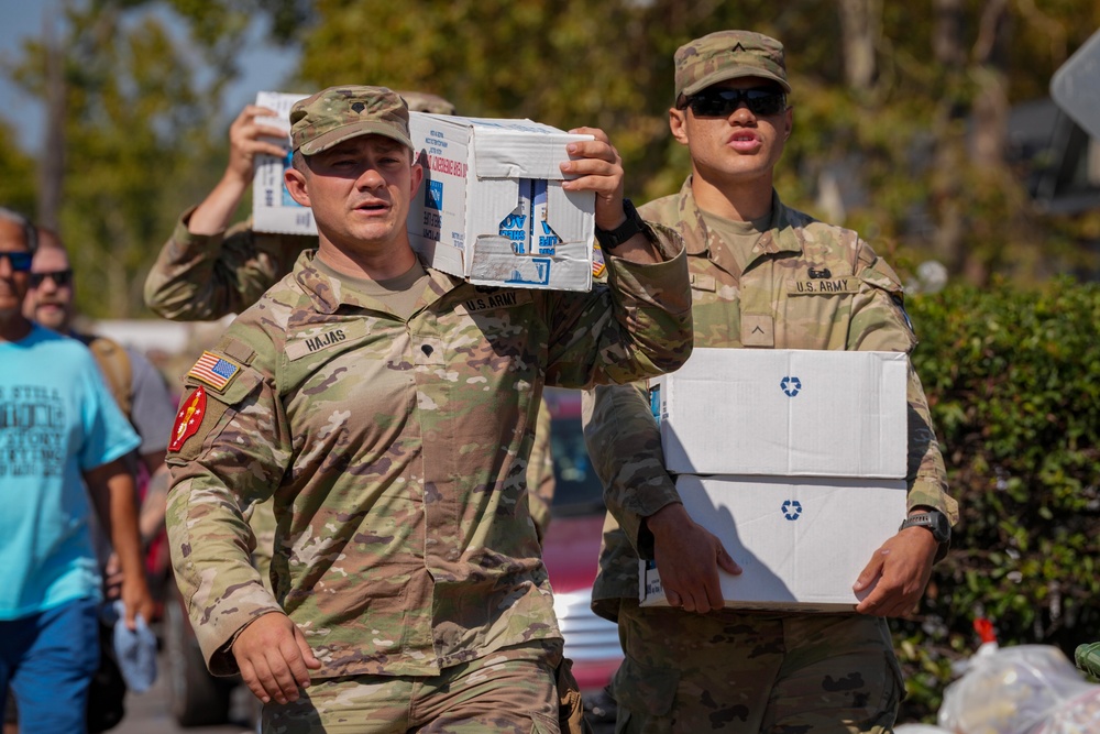 U.S. Army Brings Supplies to Support Hurricane Helene Survivors