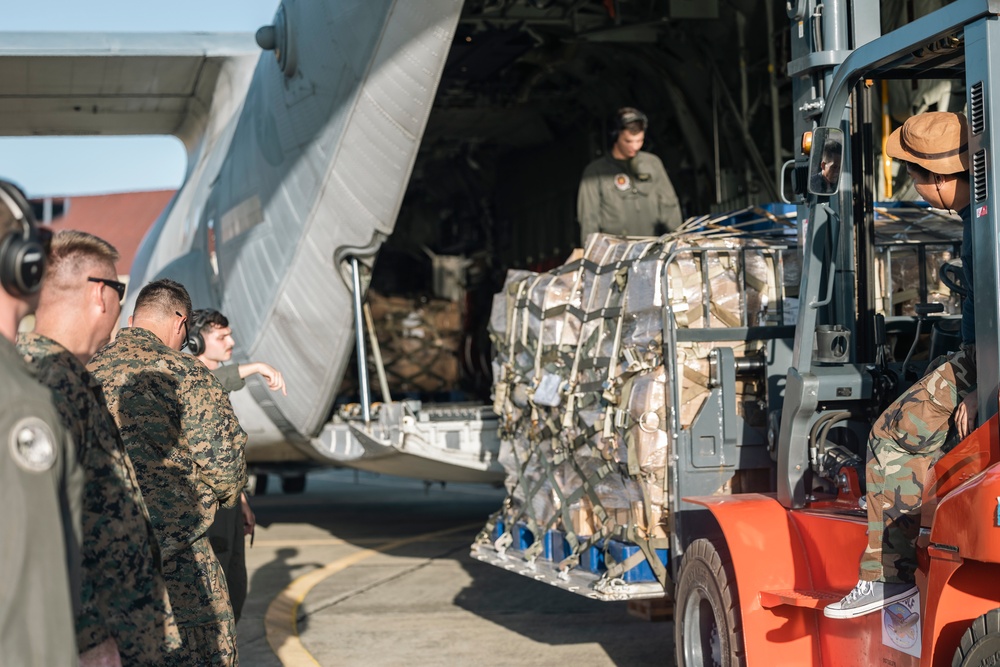 MRF-SEA Marines receive supplies in Laoag to Support Relief Efforts Alongside Philippine Allies