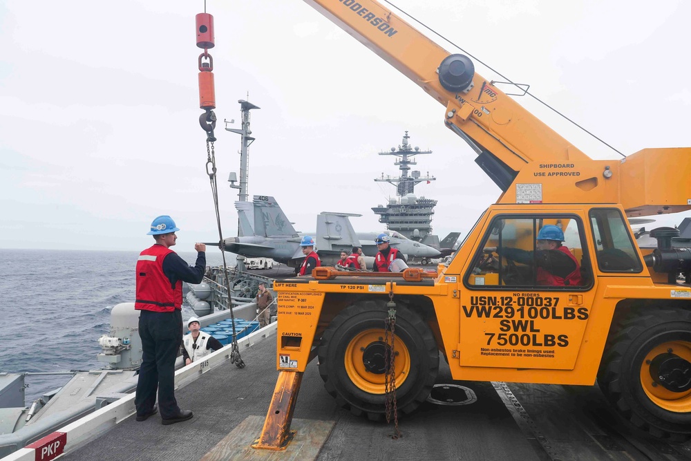 USS George Washington uploads NATO Seasparrow Missile System