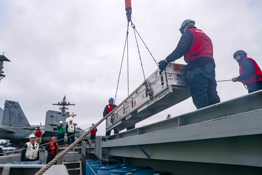 USS George Washington uploads NATO Seasparrow Missile System