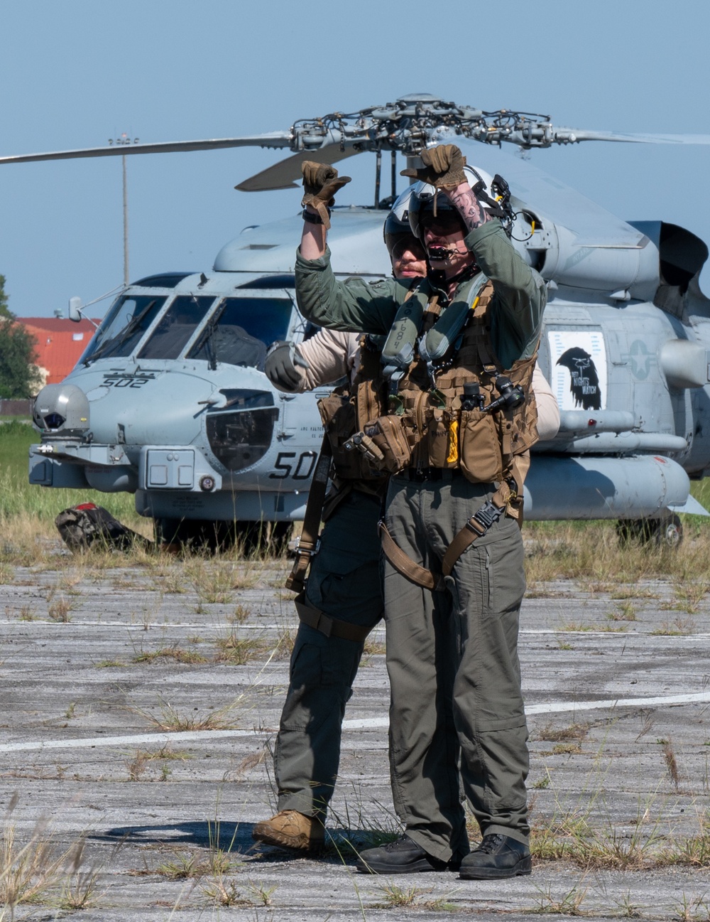 Navy helicopters and support personnel relocate to Maxwell AFB in preparation for Hurricane Milton