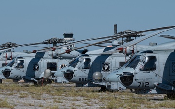 Navy helicopters and support personnel relocate to Maxwell AFB in preparation for Hurricane Milton