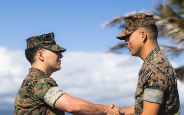 SSgt Padilla from 3d MLR promotes to the rank of Gunnery Sergeant