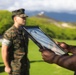 SSgt Padilla from 3d MLR promotes to the rank of Gunnery Sergeant