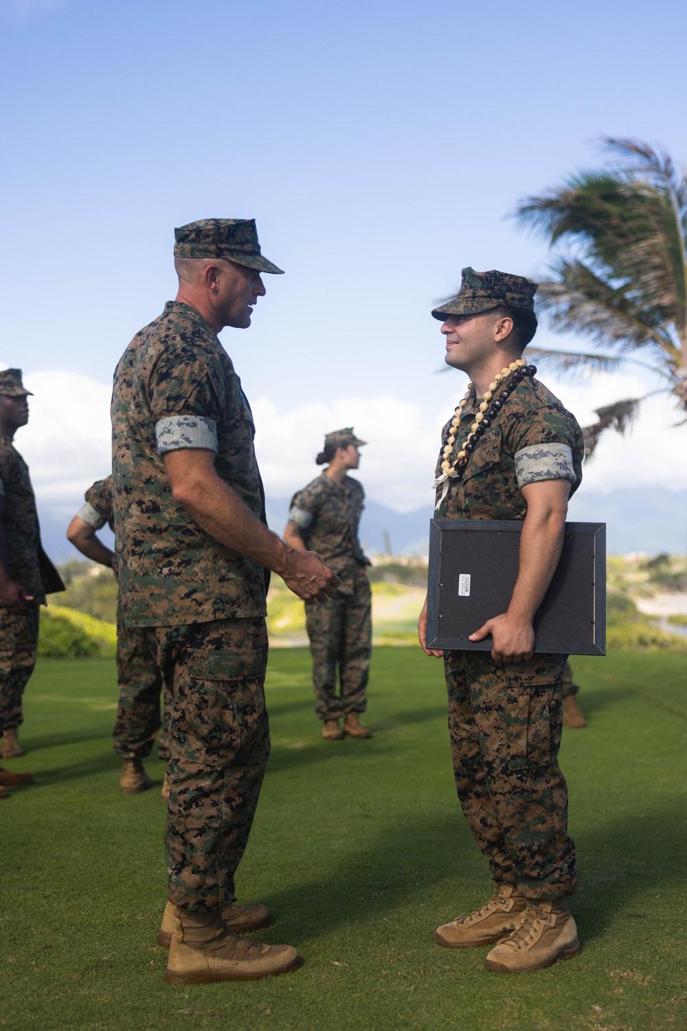 SSgt Padilla from 3d MLR promotes to the rank of Gunnery Sergeant