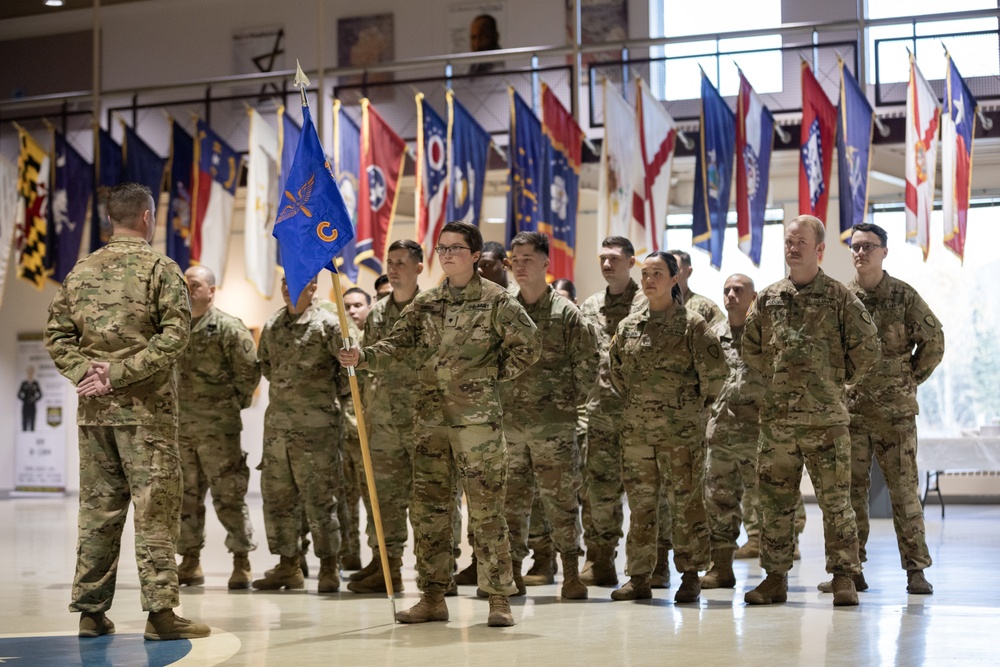 Det. 2, C Co., 3-140th Security and Support Battalion deployment ceremony