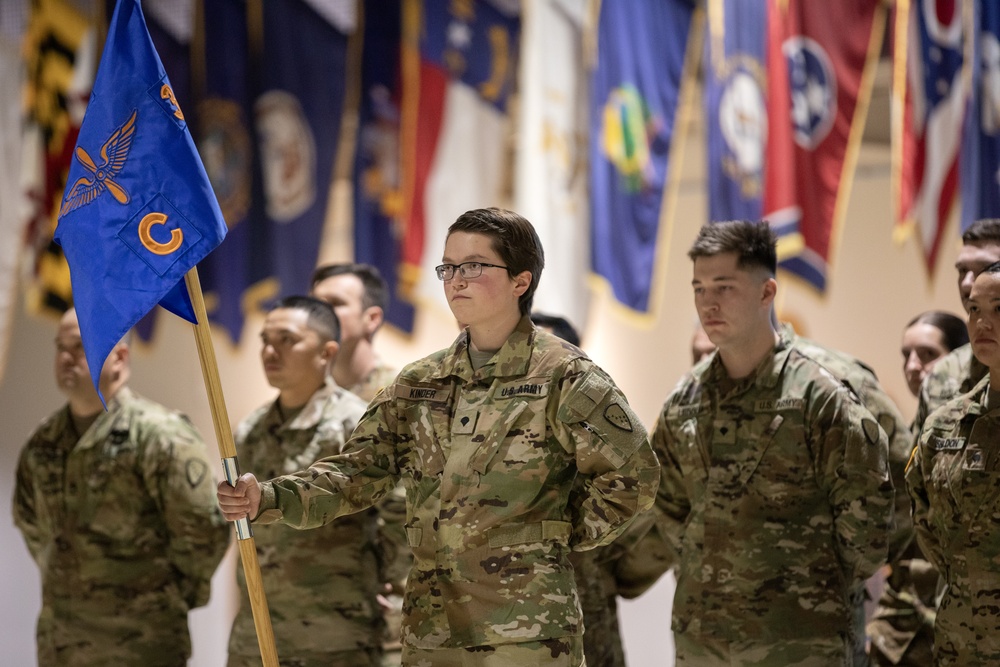 Det. 2, C Co., 3-140th Security and Support Battalion deployment ceremony